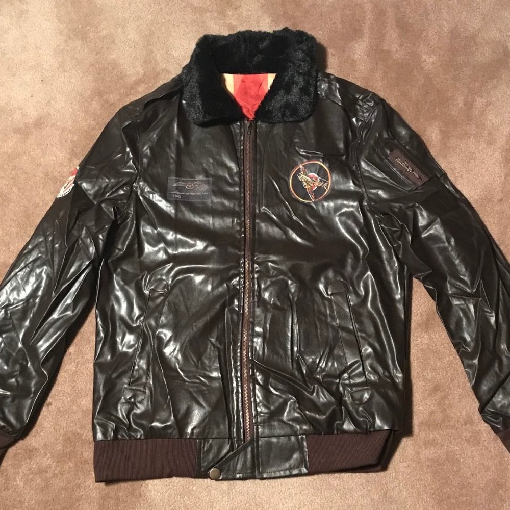 B-15 SPITFIRE FLIGHT LEATHER JACKET Brown Large